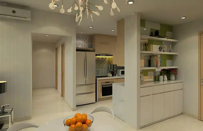 Dự án căn hộ The Sun Avenue có điểm cộng là phân chia các khu chức năng rõ ràng, kiến trúc tân thời chữ V độc đáo khiến cho các căn hộ không bị hạn chế tầm nhìn bởi các toà nhà khác trong tương lai.