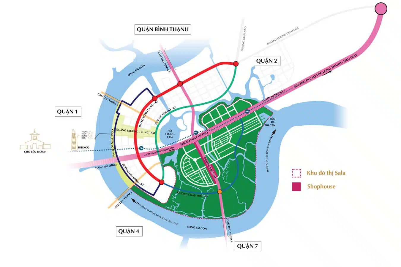 Cho thuê Shophouse Khu Đô Thị Sala