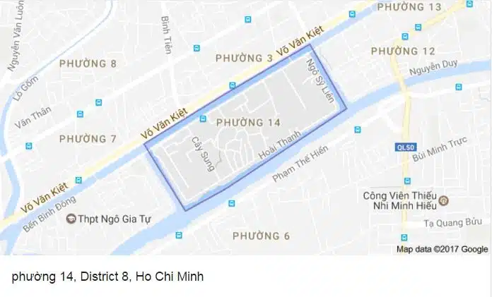 Quy hoạch chi tiết Khu dân cư Phường 14 Quận 8