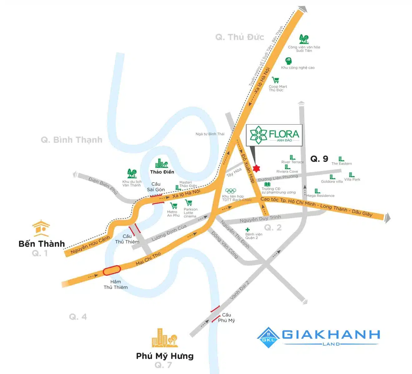 Cho thuê căn hộ chung cư Flora Anh Đào