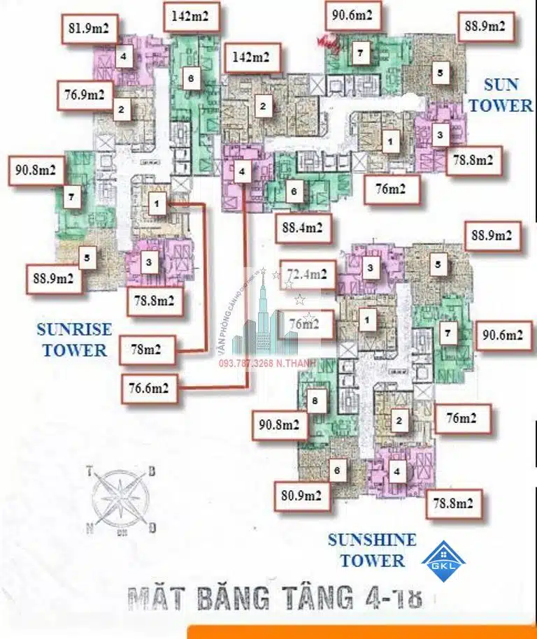 Cho thuê căn hộ chung cư Central Garden