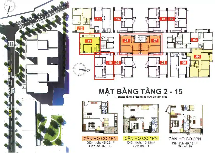 Cho thuê căn hộ chung cư Khuông Việt