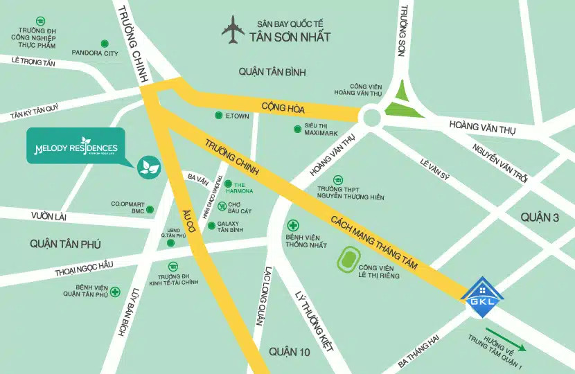 Cho thuê shophouse Melody Residences Âu Cơ