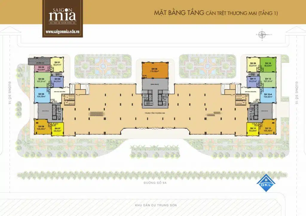 Cho thuê shophouse Saigon Mia