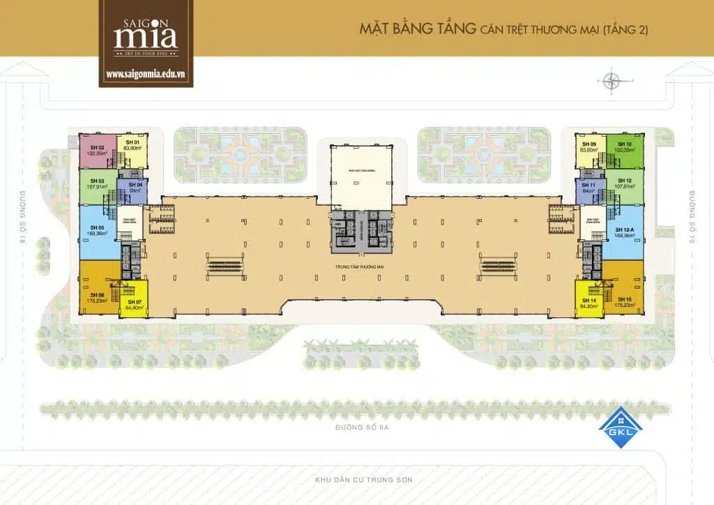 Cho thuê shophouse Saigon Mia