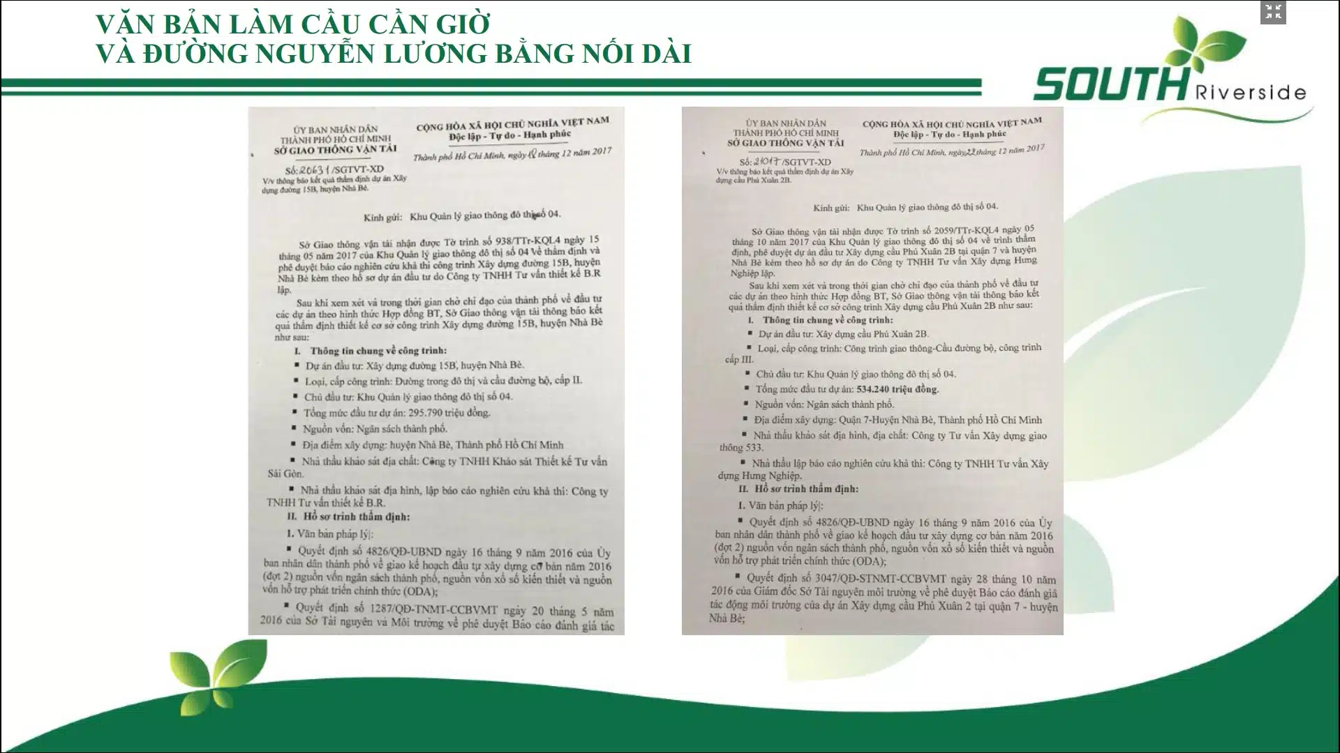 dự án đất nền South Riverside nhà bè