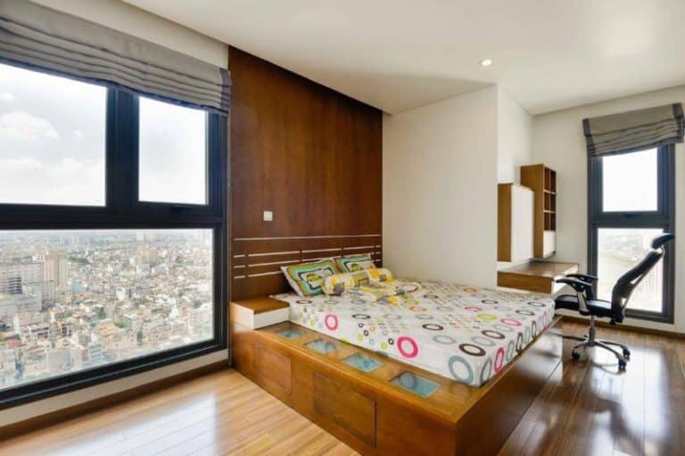 Căn hộ 2 phòng ngủ Pearl Plaza cho thuê, tầng cao, view thành phố đẹp