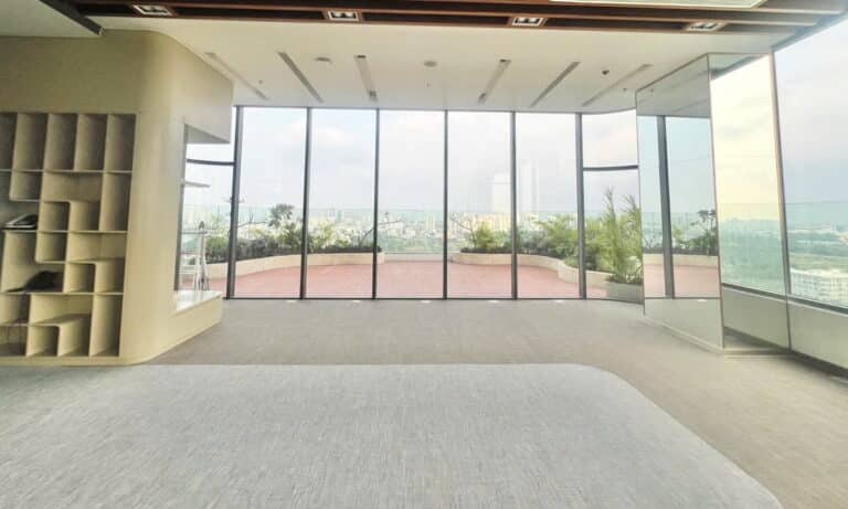 Thủ Thiêm Zeit cho thuê 2 phòng ngủ lầu trung không nội thất view khu Sala