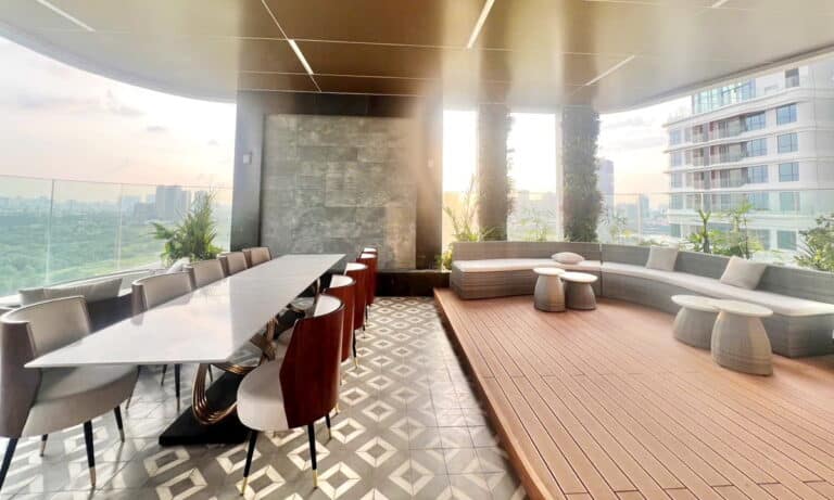 Căn hộ cho thuê Thủ Thiêm Zeit 4 phòng ngủ tầng cao đủ nội thất view sông