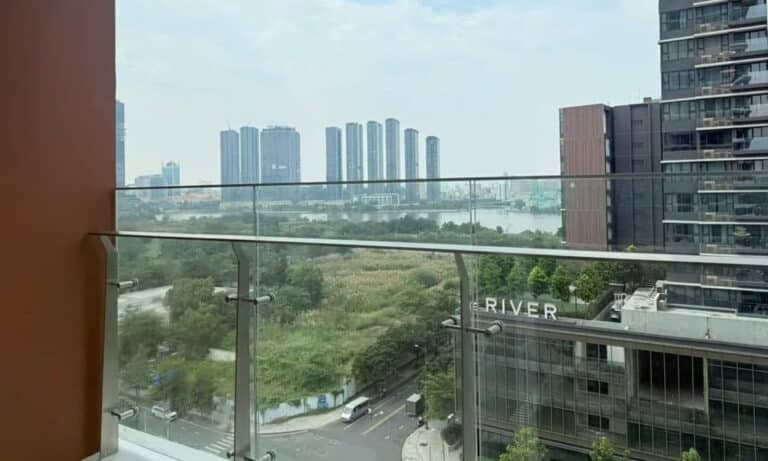 Cho thuê căn hộ Thủ Thiêm Zeit 2 phòng ngủ nhà trống tầng cao view sông