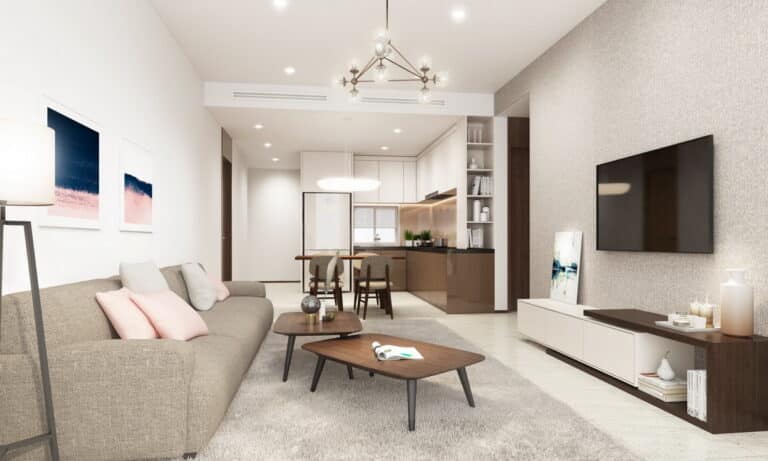 Cho thuê gấp căn hộ Thủ Thiêm Zeit 2 phòng ngủ đầy đủ nội thất view sông