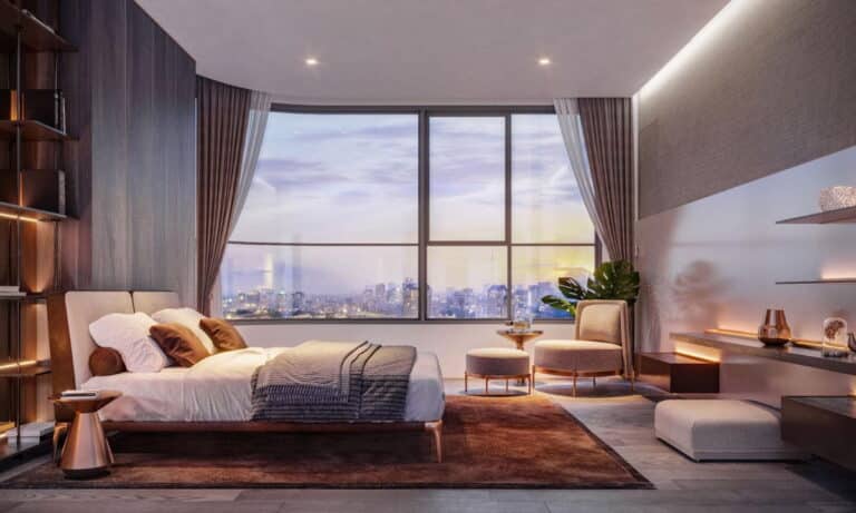 Cho thuê gấp căn hộ Thủ Thiêm Zeit 2 phòng ngủ đầy đủ nội thất view sông