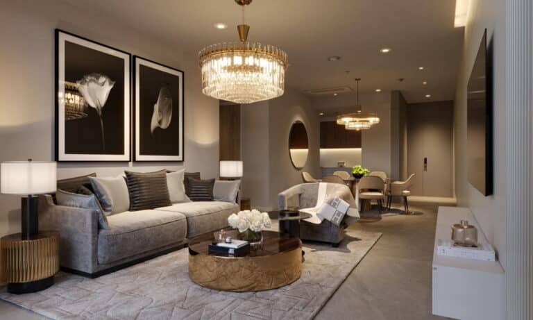 Căn hộ Thủ Thiêm Zeit cho thuê 3 phòng ngủ lầu cao đủ nội thất view sông