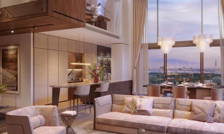 Căn hộ cho thuê Thủ Thiêm Zeit duplex 4 phòng ngủ nội thất xịn view sông
