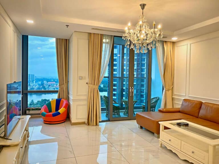 Cho thuê căn hộ Sky Villas L81 Vinhomes Central Park – Đầy đủ nội thất view đẹp