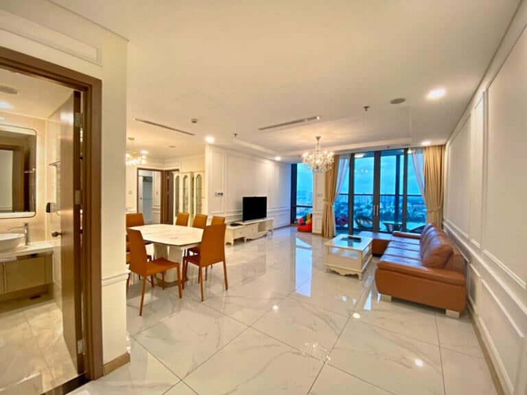 Cho thuê căn hộ Sky Villas L81 Vinhomes Central Park – Đầy đủ nội thất view đẹp