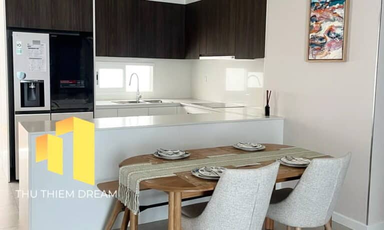 Căn hộ Thủ Thiêm Zeit cho thuê 3 phòng ngủ lầu cao nội thất xịn view sông