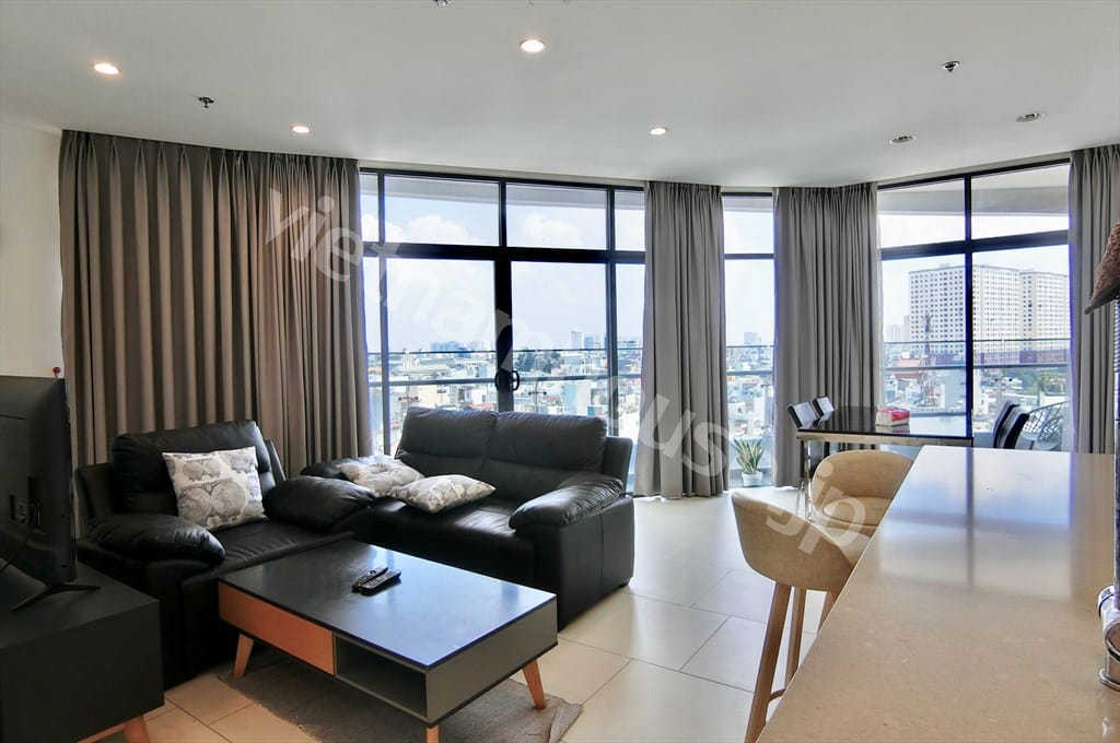 Thuê căn hộ City Garden 2 phòng ngủ – full nội thất view văn thánh