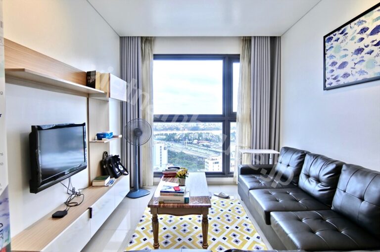 Cho thuê căn hộ 1 phòng ngủ Pearl Plaza – View sông, nội thất chỉn chu