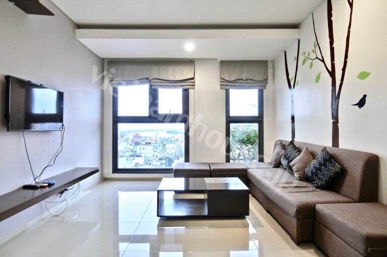 Cho thuê căn hộ 2 phòng ngủ Pearl Plaza – Tầng 18, view sông, nội thất đầy đủ