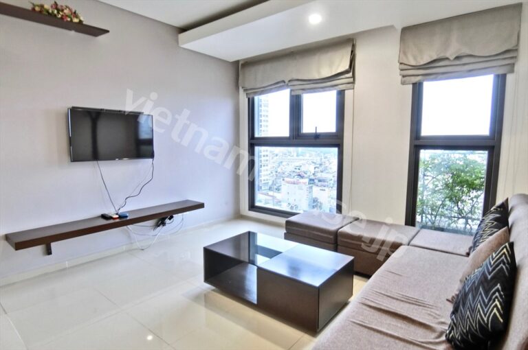 Cho thuê căn hộ 2 phòng ngủ Pearl Plaza – Tầng 18, view sông, nội thất đầy đủ
