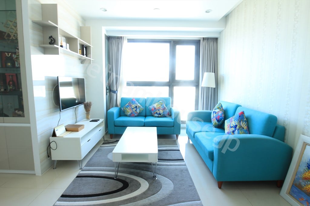 Cho thuê căn hộ Pearl Plaza Bình Thạnh – 2PN, view sông Sài Gòn, tầng cao, nội thất cao cấp