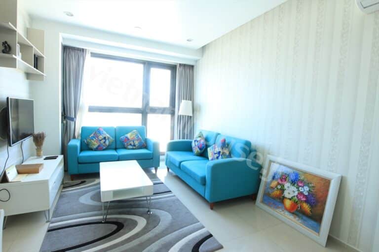 Cho thuê căn hộ Pearl Plaza Bình Thạnh – 2PN, view sông Sài Gòn, tầng cao, nội thất cao cấp