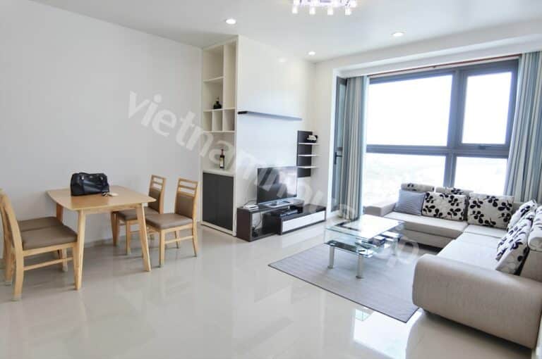 Cho thuê căn hộ 2 phòng ngủ Pearl Plaza – Ngập tràn ánh sáng, view sông Sài Gòn