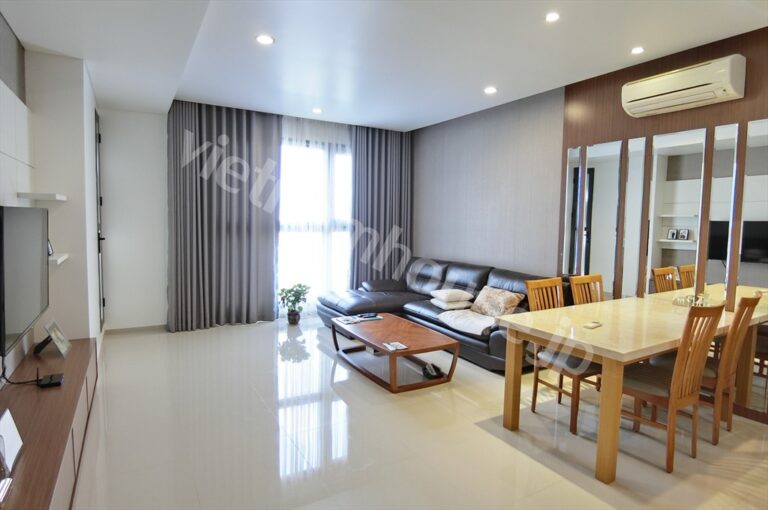 Căn hộ cho thuê Pearl Plaza 2 phòng ngủ view Hàng Xanh full nội thất