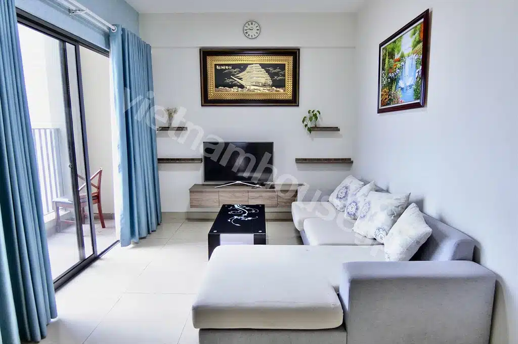 Căn hộ 2PN tầng cao Masteri Thảo Điền Toà T2 – Full nội thất, View sông