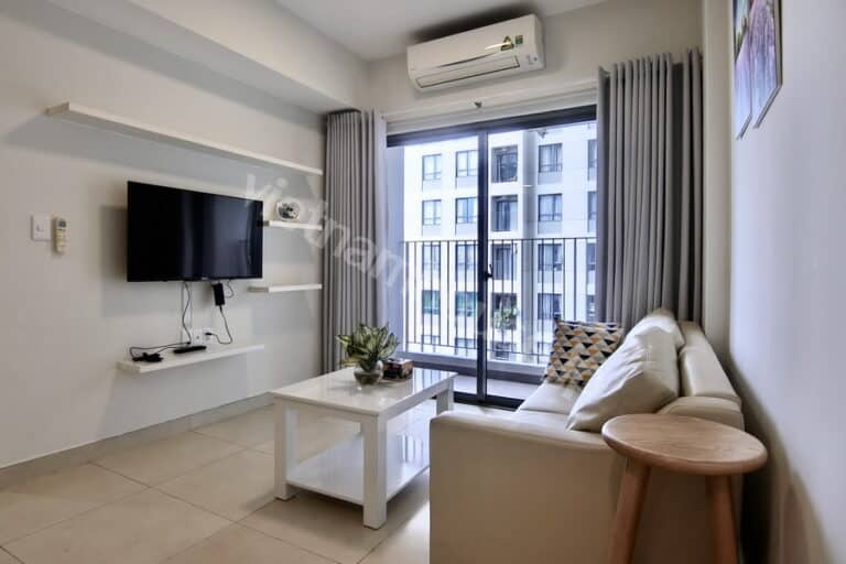 Cho thuê căn hộ 2PN Tòa T2 Masteri Thảo Điền – View hồ bơi, full nội thất