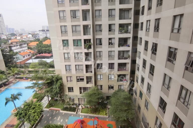 Cho thuê căn hộ 2PN Tòa T2 Masteri Thảo Điền – View hồ bơi, full nội thất