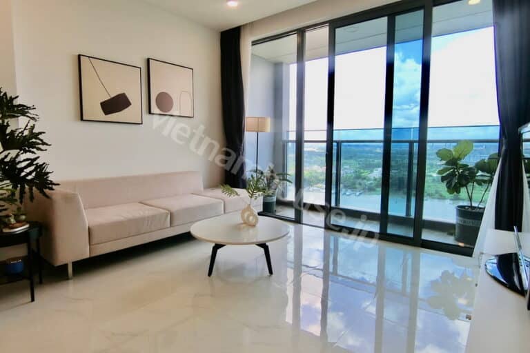 Cho thuê 3 phòng ngủ Golden House Sunwah  – Tầng cao, View sông, nhà đẹp