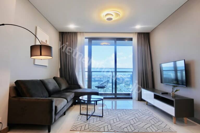 View sông, tầng cao – cho thuê căn hộ 3 phòng ngủ Sunwah Pearl sang trọng