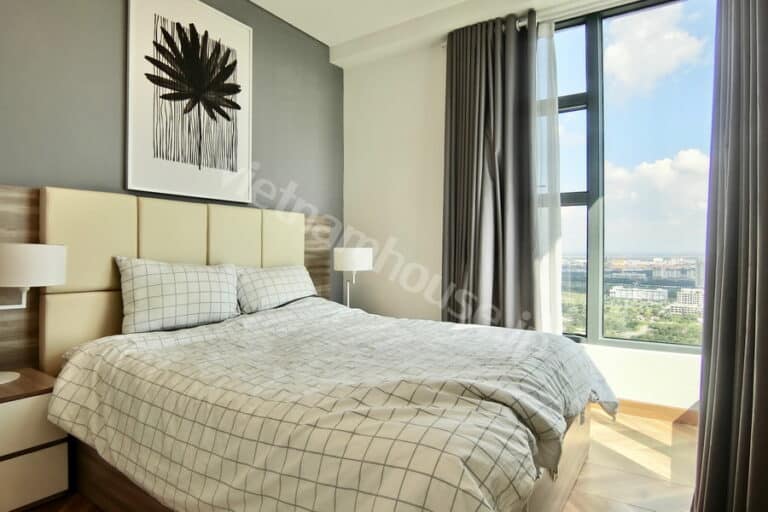 View sông, tầng cao – cho thuê căn hộ 3 phòng ngủ Sunwah Pearl sang trọng