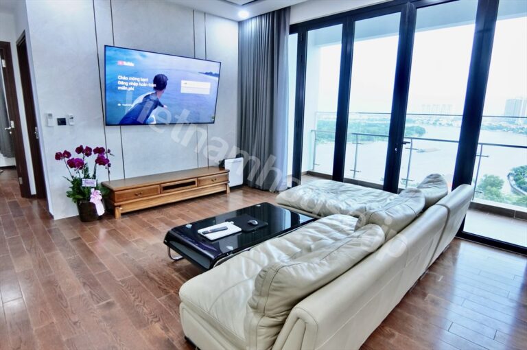 Cho thuê căn D’Edge 3PN, nội thất gỗ tự nhiên, sang trọng