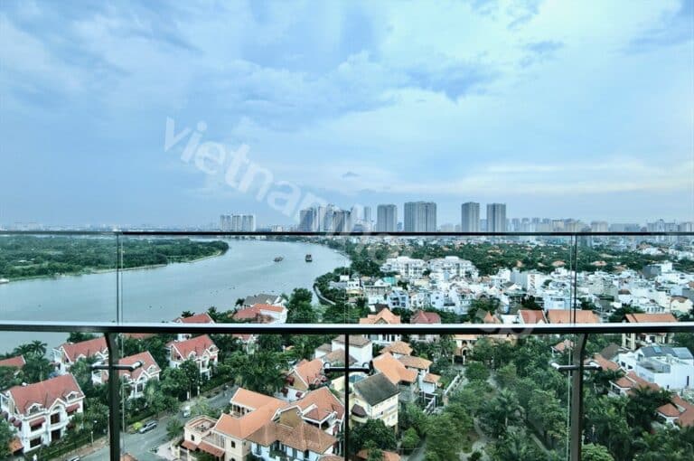 Cho thuê căn D’Edge 3PN, nội thất gỗ tự nhiên, sang trọng