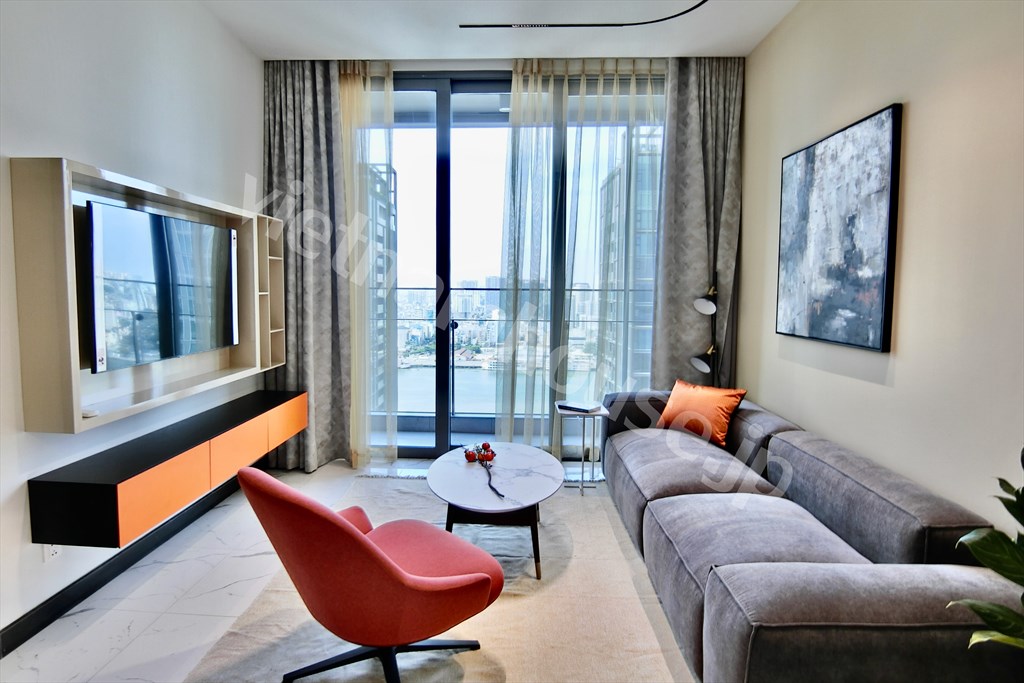 Cho thuê Căn Hộ 1 Phòng Ngủ Empire City – View Sông, Tầng Trung