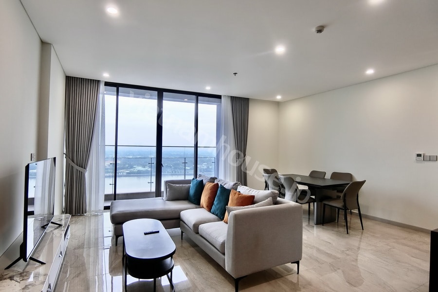 Căn hộ Thảo Điền Green 3 phòng ngủ cho thuê – Tầng cao, View đẹp