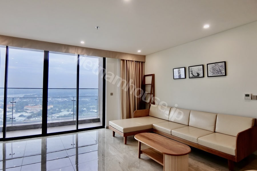 Tầng trung thoáng mát – 3PN Thảo Điền Green nội thất đầy đủ