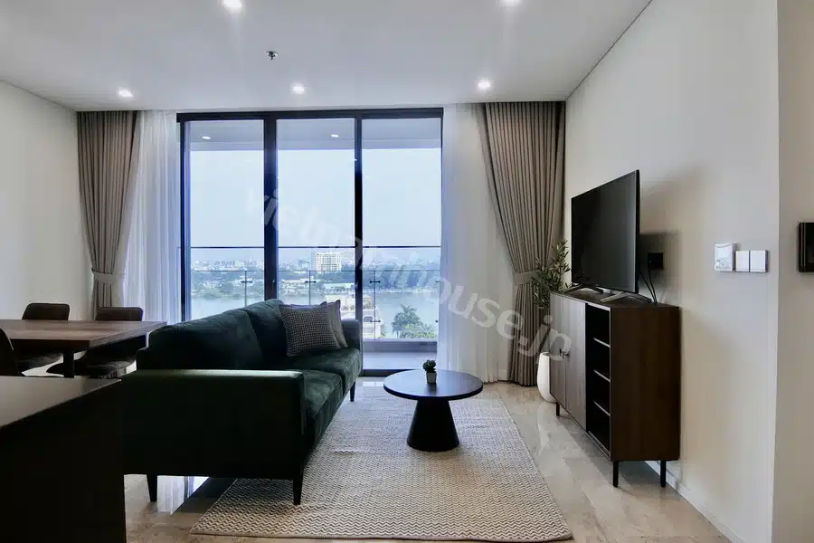 View sông mát mẻ – Căn hộ 2PN Thảo Điền Green cho thuê giá tốt