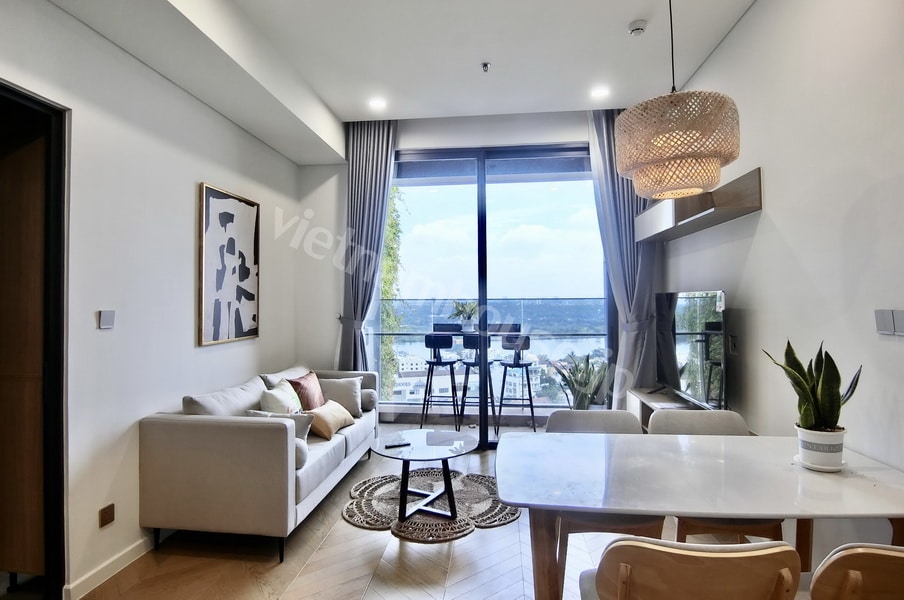 Thuê căn hộ 2PN Lumiere Riverside view đẹp – nội thất mới