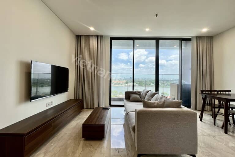 View sông, nội thất cao cấp – Cho thuê căn hộ 2PN Thảo Điền Green