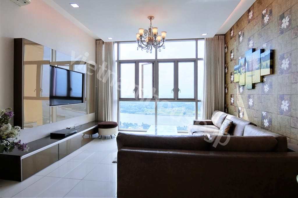 Cho thuê căn hộ The Vista Quận 2 3PN –  Tầng cao, View sông