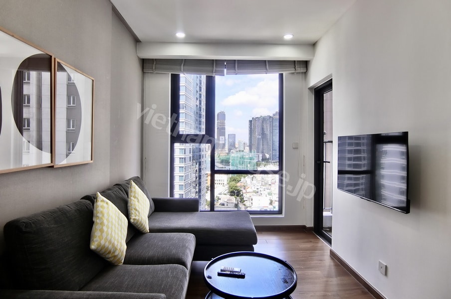 Thuê căn hộ 1 phòng ngủ Opal Nguyễn Hữu Cảnh – Full nội thất, tầng trung