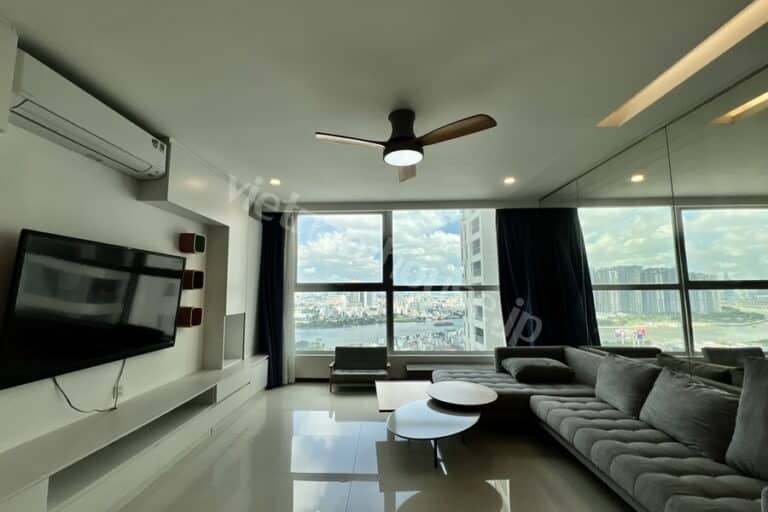 Cho Thuê Căn Hộ 3PN Thảo Điền Pearl Tầng Cao – View Sông & Landmark