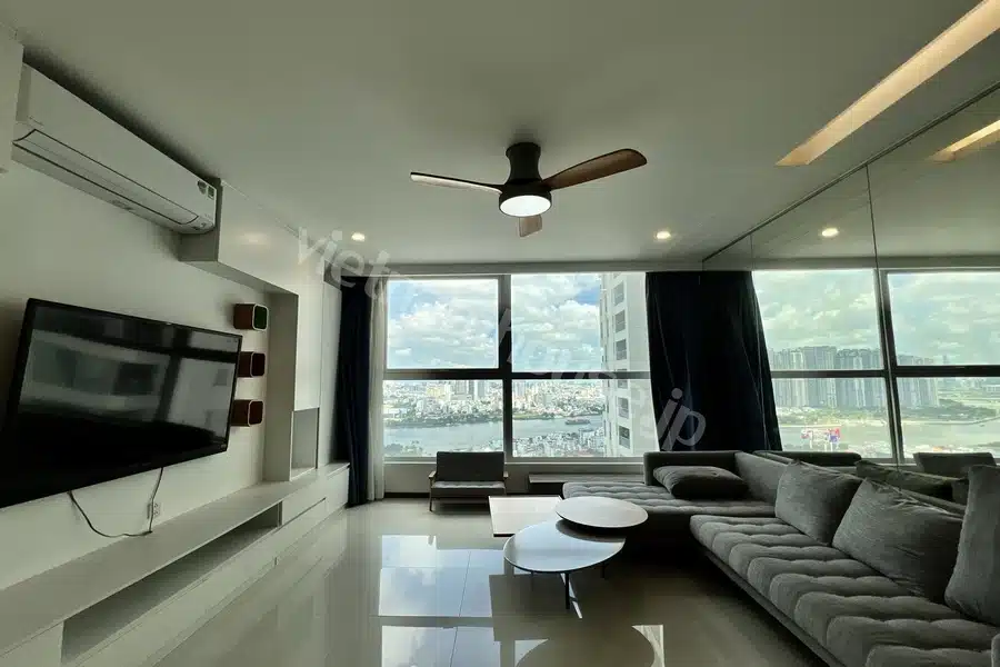 Cho Thuê Căn Hộ 3PN Thảo Điền Pearl Tầng Cao – View Sông & Landmark