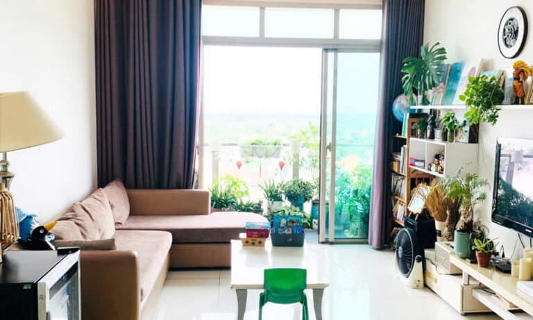 Cho thuê căn hộ The Vista nội thất full view sông 2 phòng ngủ có ban công