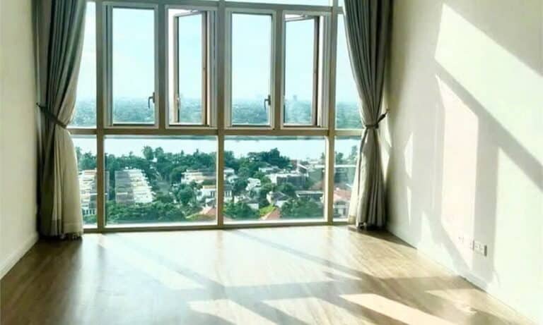 Cho thuê căn hộ The Vista lầu cao nội thất cơ bản view sông 2 phòng ngủ