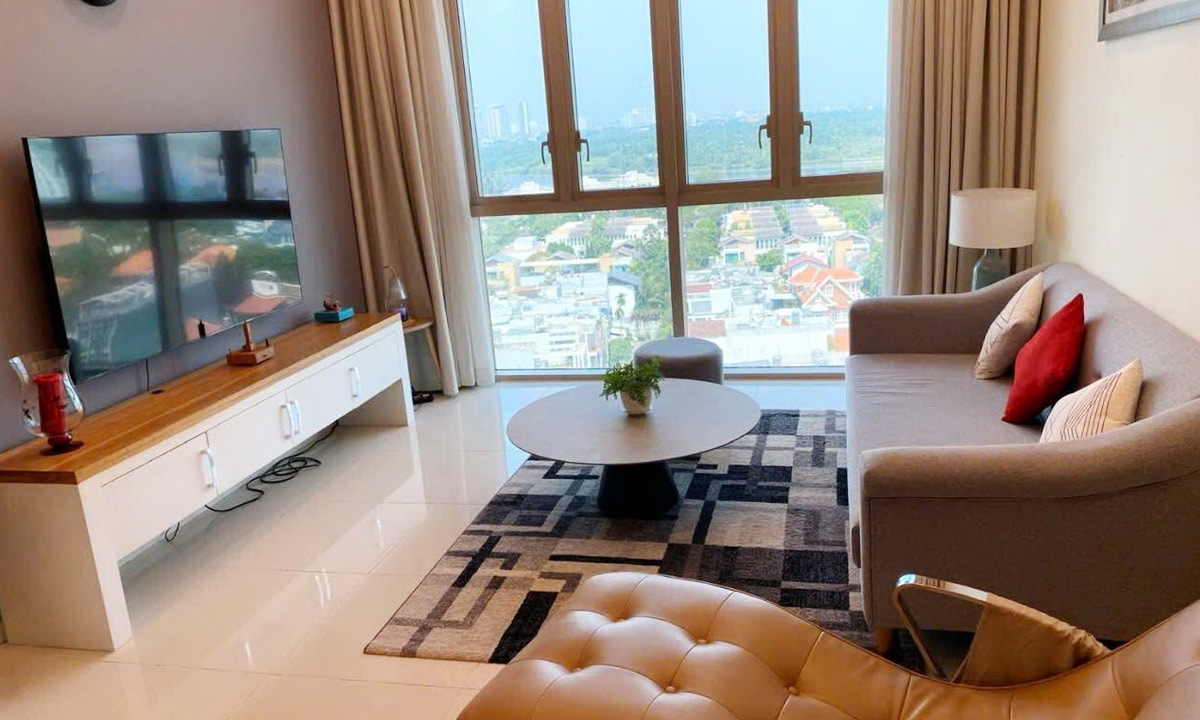 Cho thuê căn hộ The Vista An Phú 2 phòng ngủ view sông nội thất hiện đại